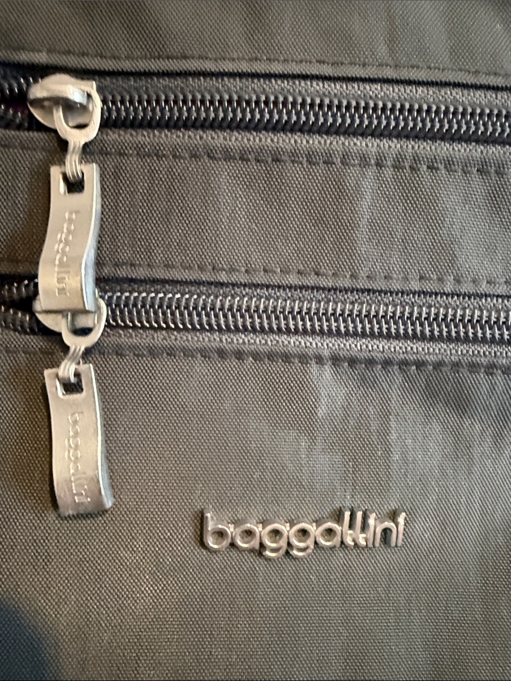 Baggallini Charcoal Gray Compact Crossbody Organizer - Picture 2 of 8